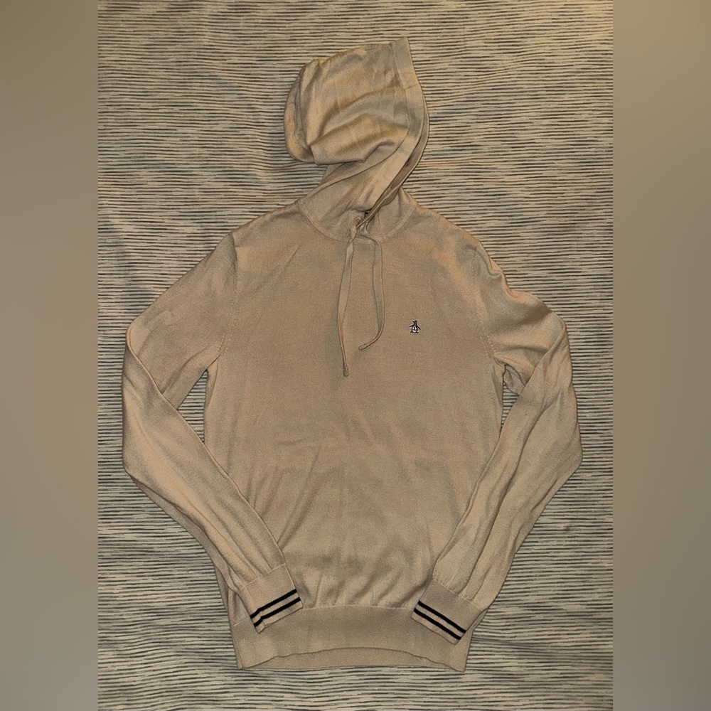 ORIGINAL PENGUIN Men’s  Cream Hoodie Sweater